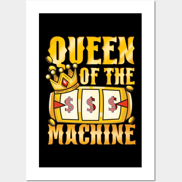 Womens Queen Of The Slot Machine product Vegas Casino Gambling Wall Art by biNutz